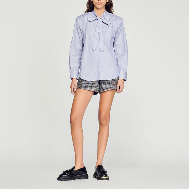 Chemise à col lavallière Sandro seconde main