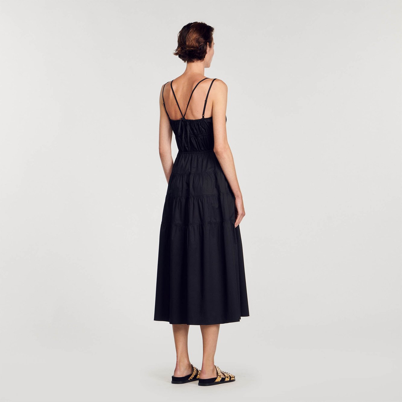 Robe midi froncée Sandro seconde main