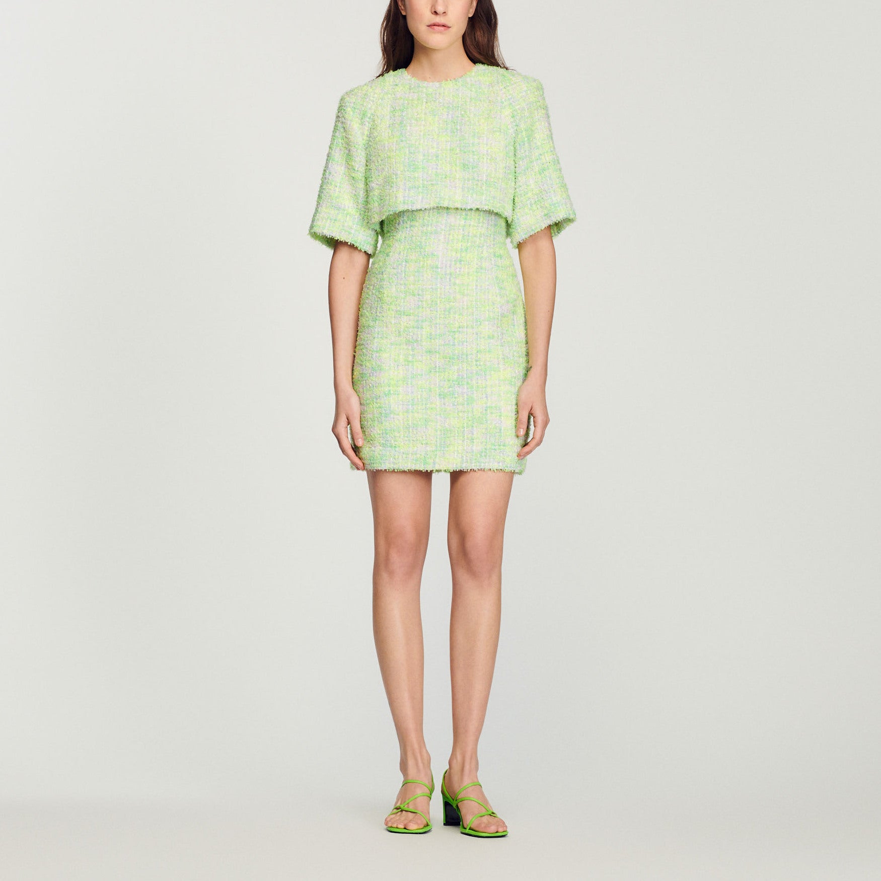 Robe courte en tweed Sandro seconde main