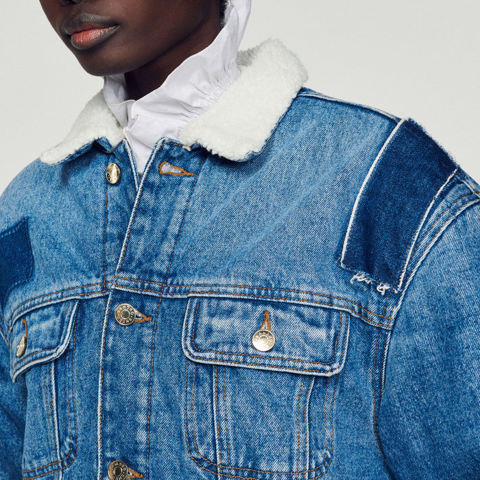 Veste en Jean doublée Sandro seconde main