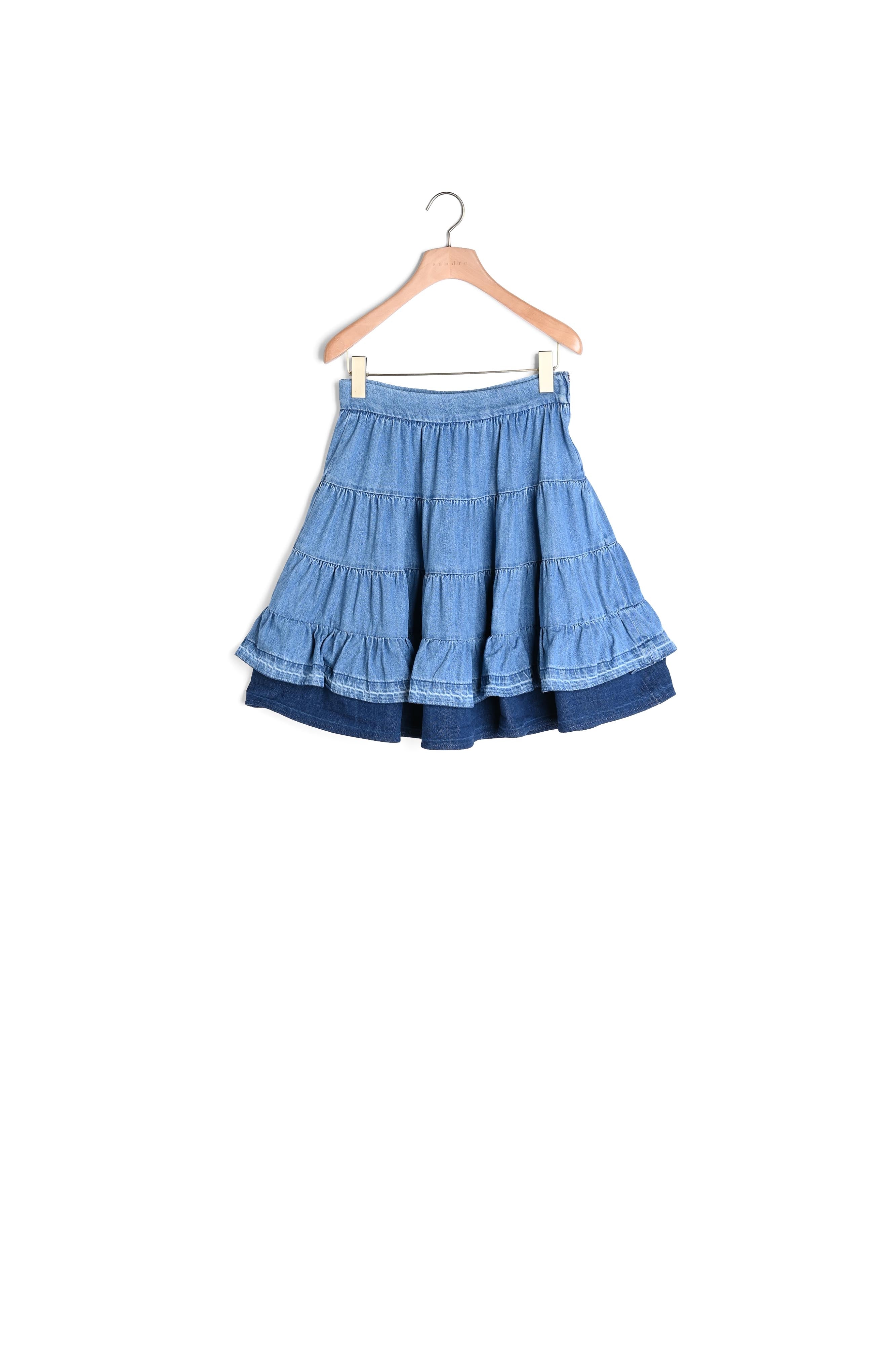 Jupe courte en denim Sandro seconde main