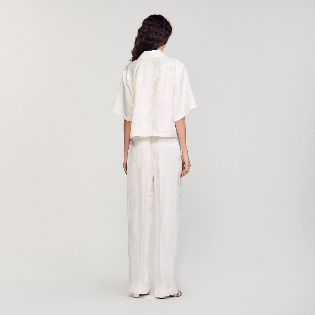 Chemise courte à jacquard à noeuds Sandro seconde main