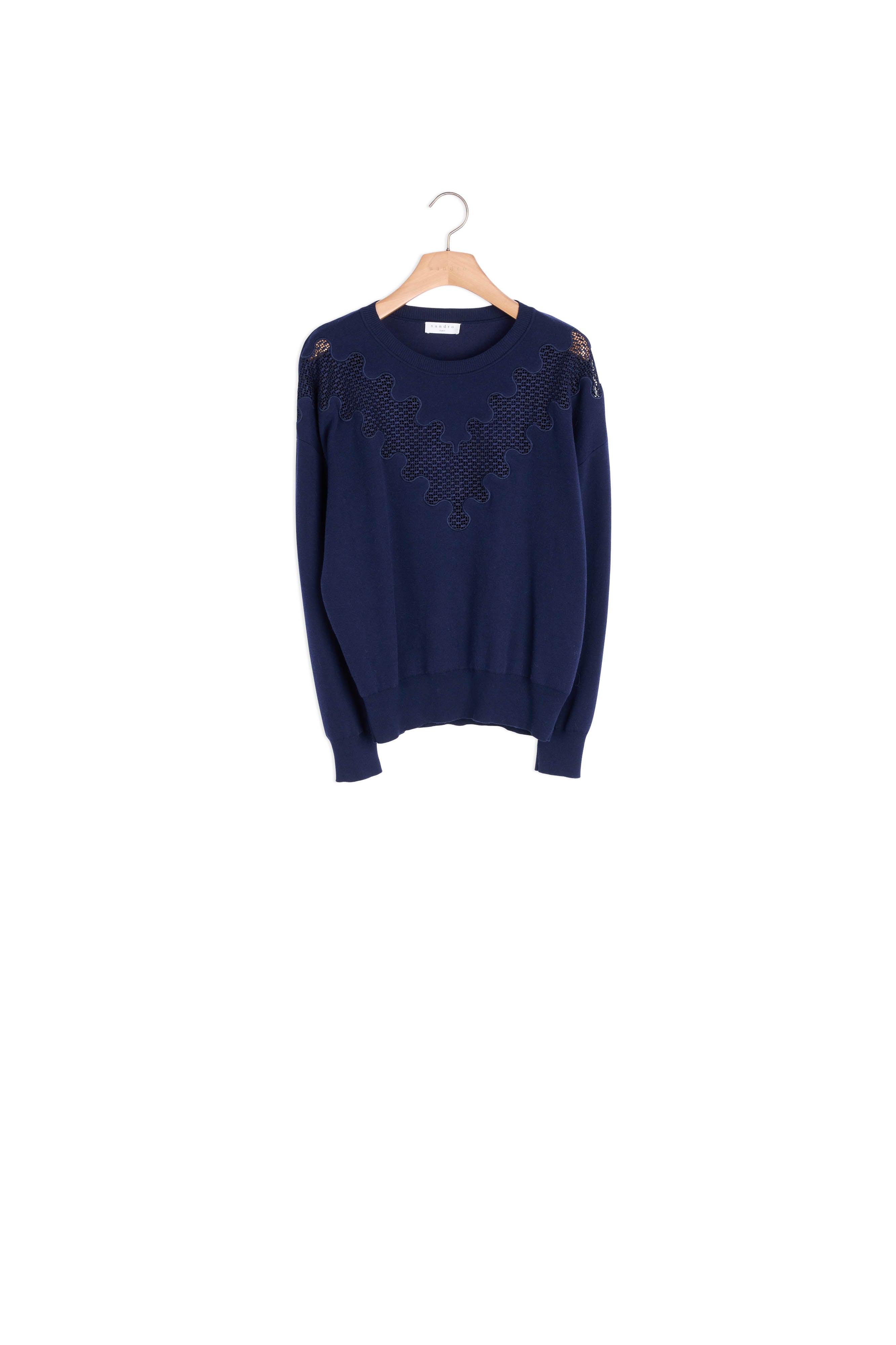 Pull avec insert de dentelle Sandro seconde main