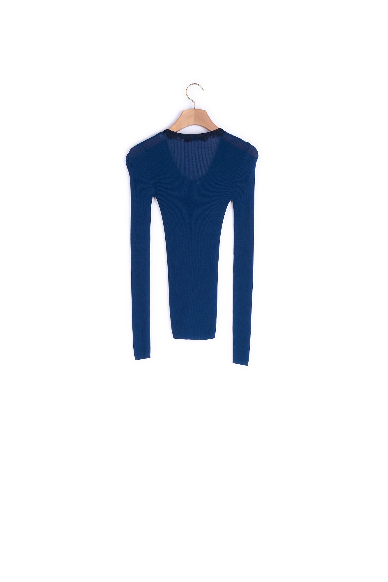 Pull fin à lacet et dentelle Sandro seconde main