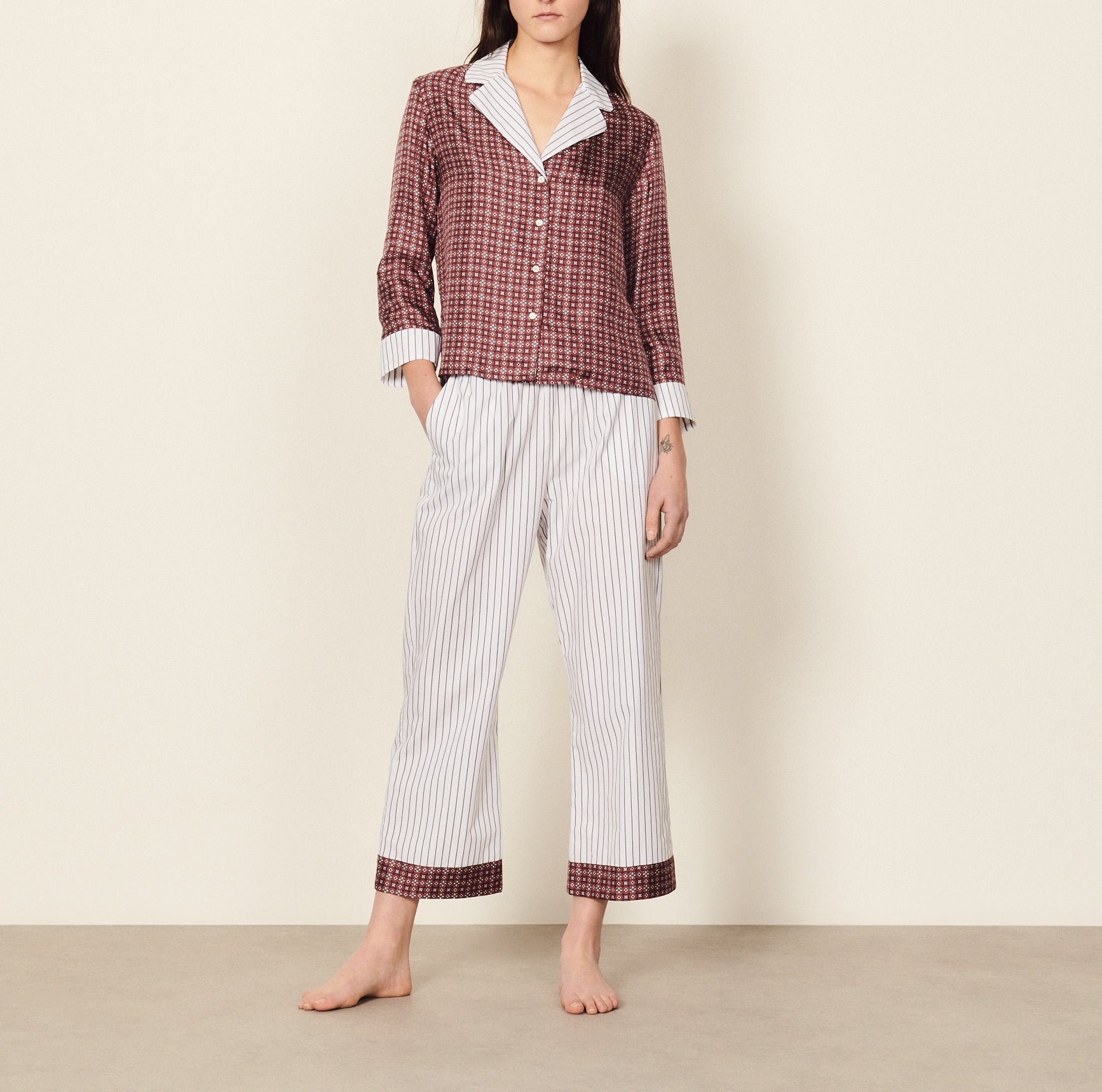 COMBINAISON Bordeaux Sandro seconde main