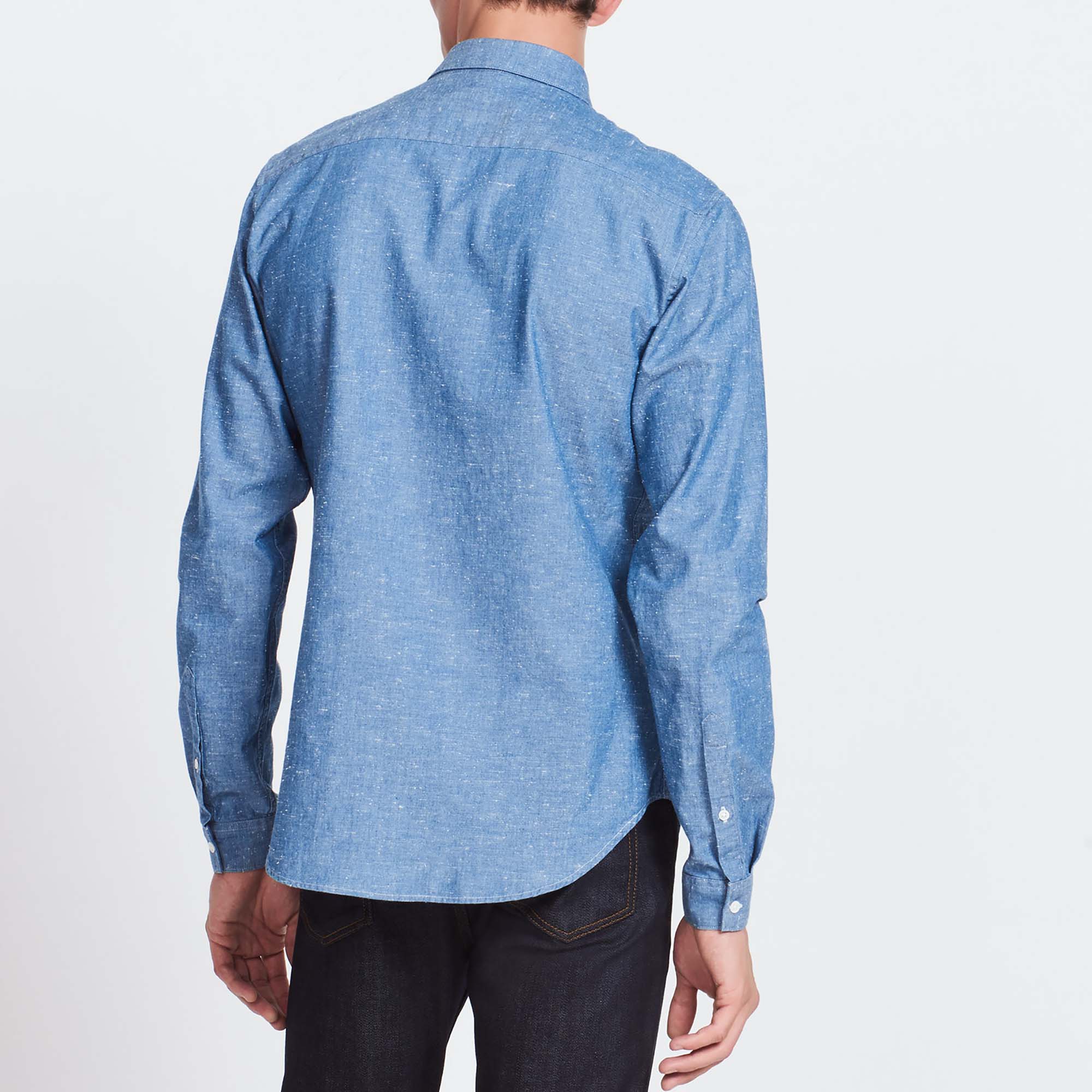 Chemise en chambray moucheté