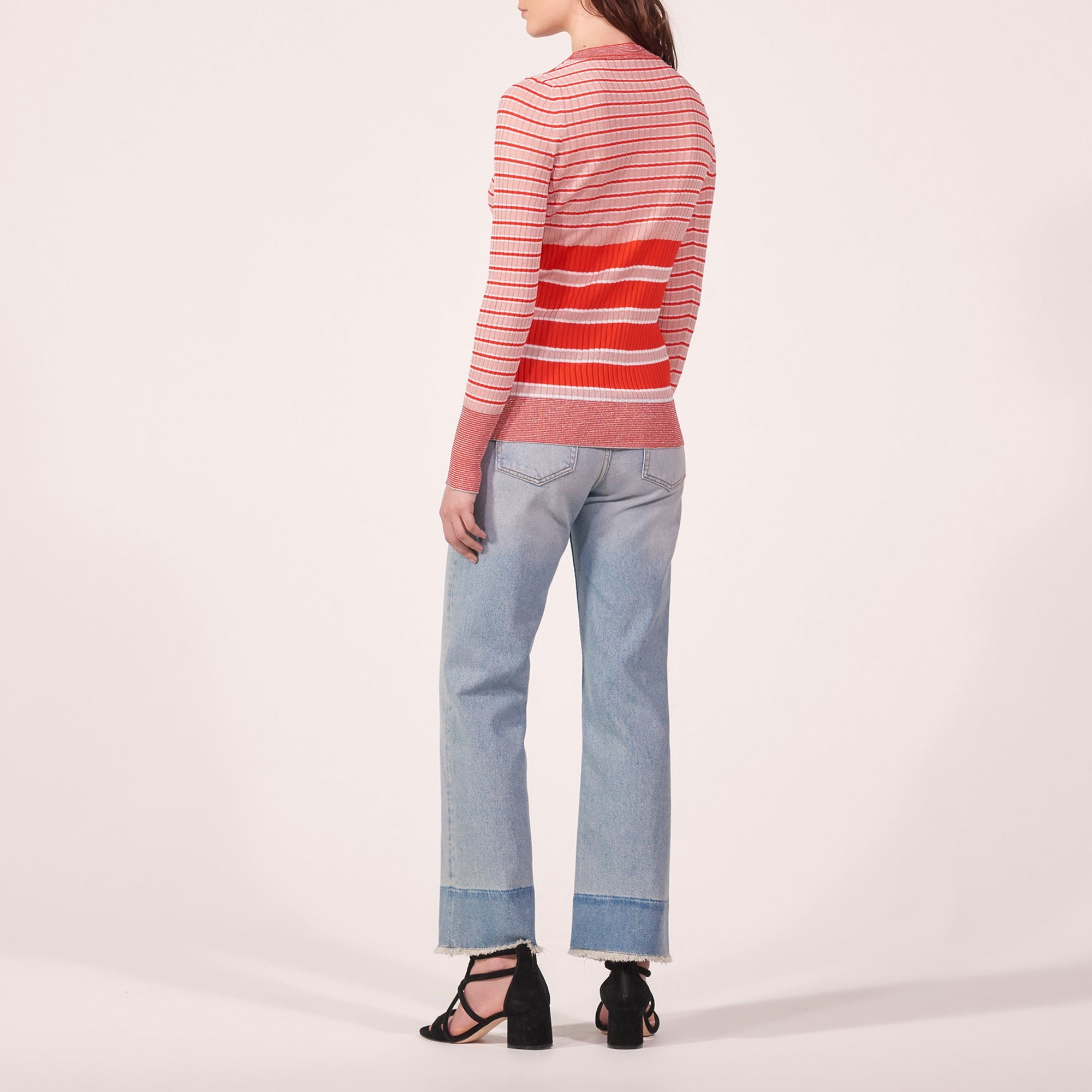 Pull fin à rayures de taille différente Sandro seconde main