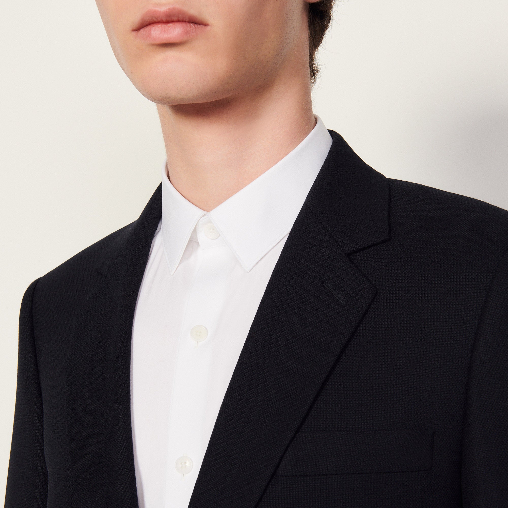 Veste de costume en laine Sandro seconde main