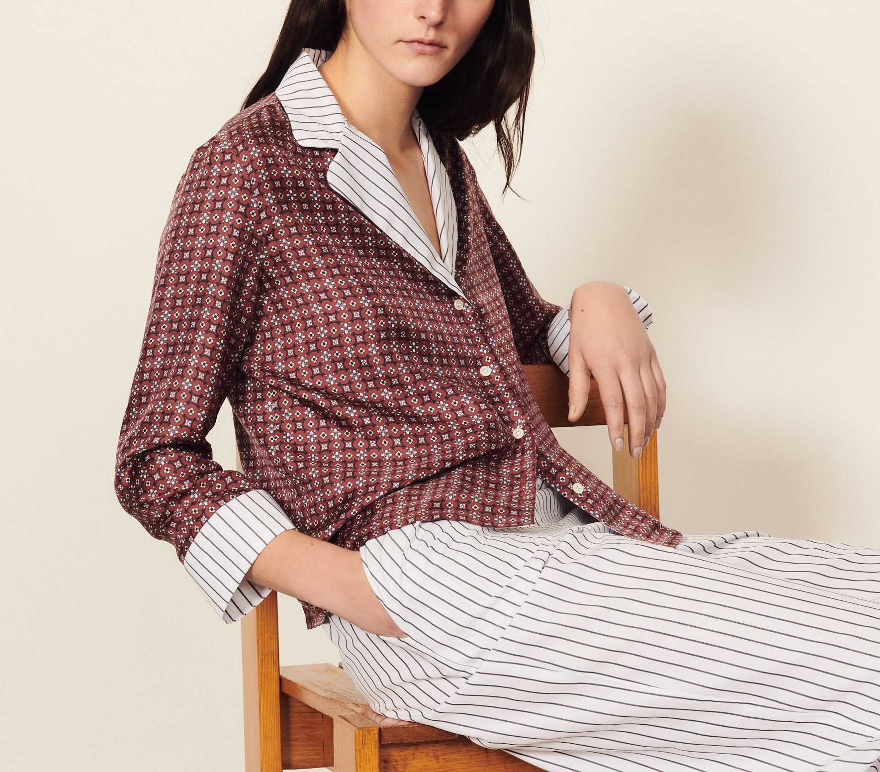 COMBINAISON Bordeaux Sandro seconde main