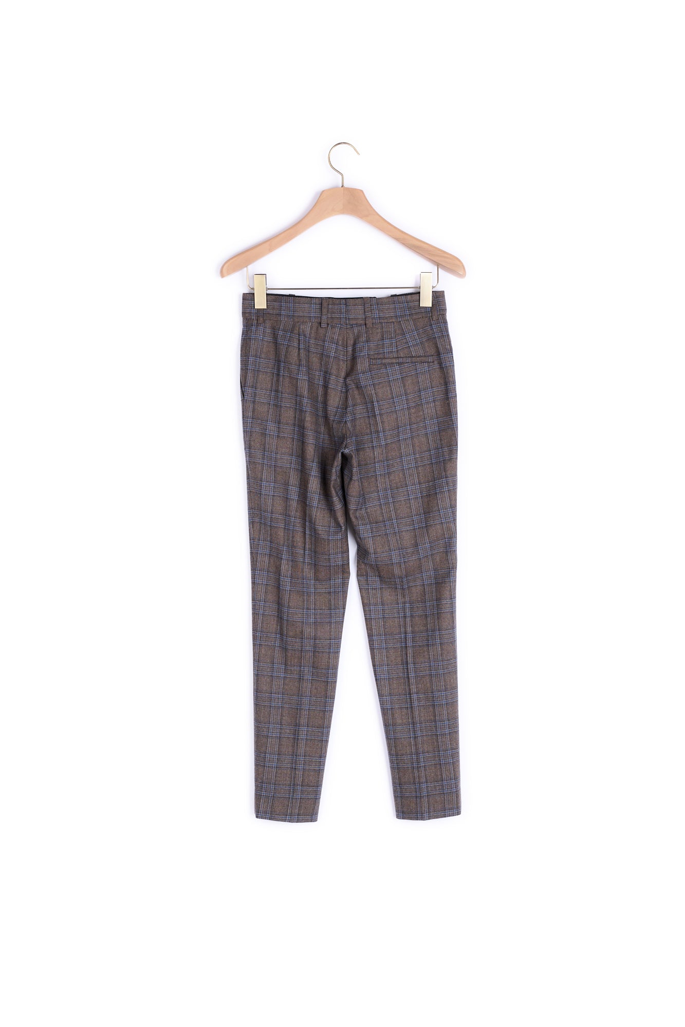 Pantalon droit à carreaux Sandro seconde main