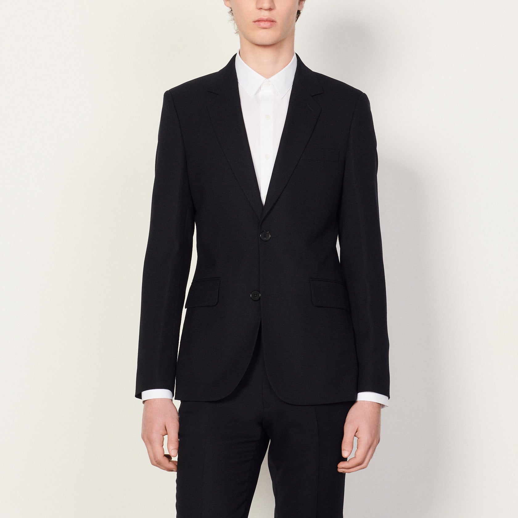 Veste de costume en laine Sandro seconde main